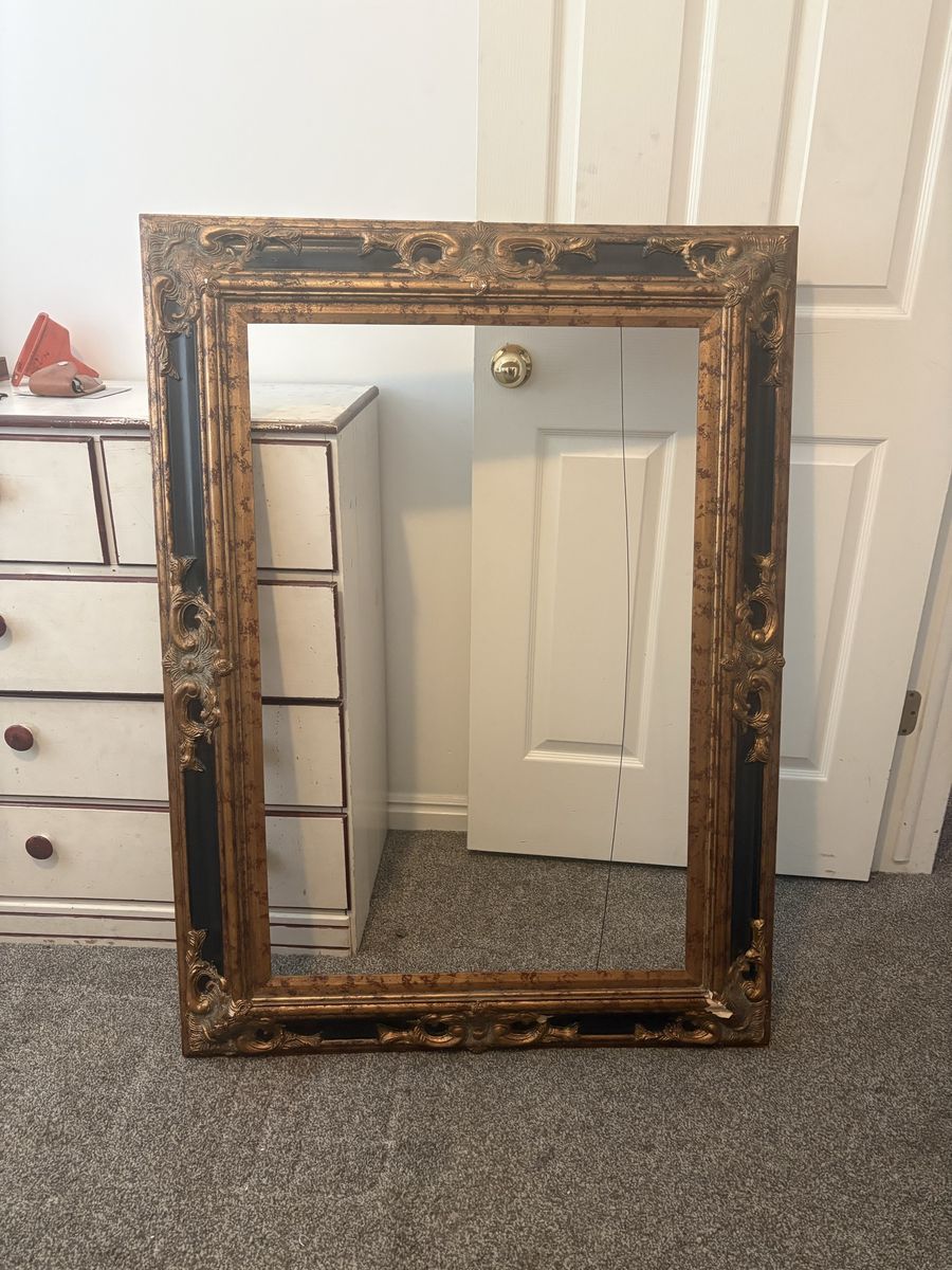 Large Ornate Gold & Black Wood Frame - Grand Victorian Frame