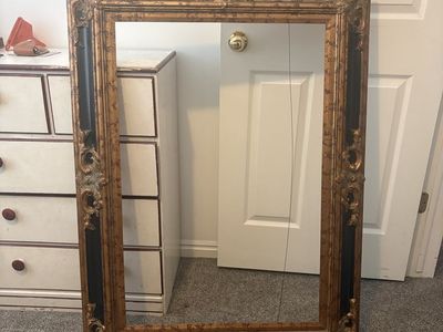Large Ornate Gold & Black Wood Frame - Grand Victorian Frame