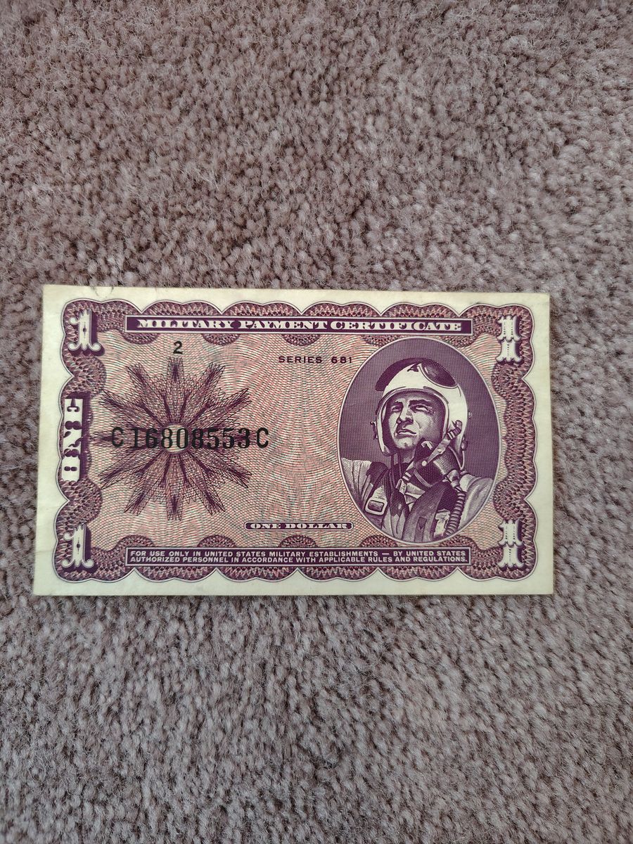 Vintage series 681 military certificate