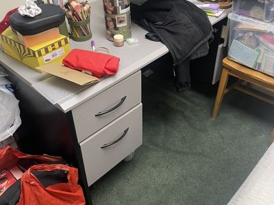 Grey & Black Student Office Desk