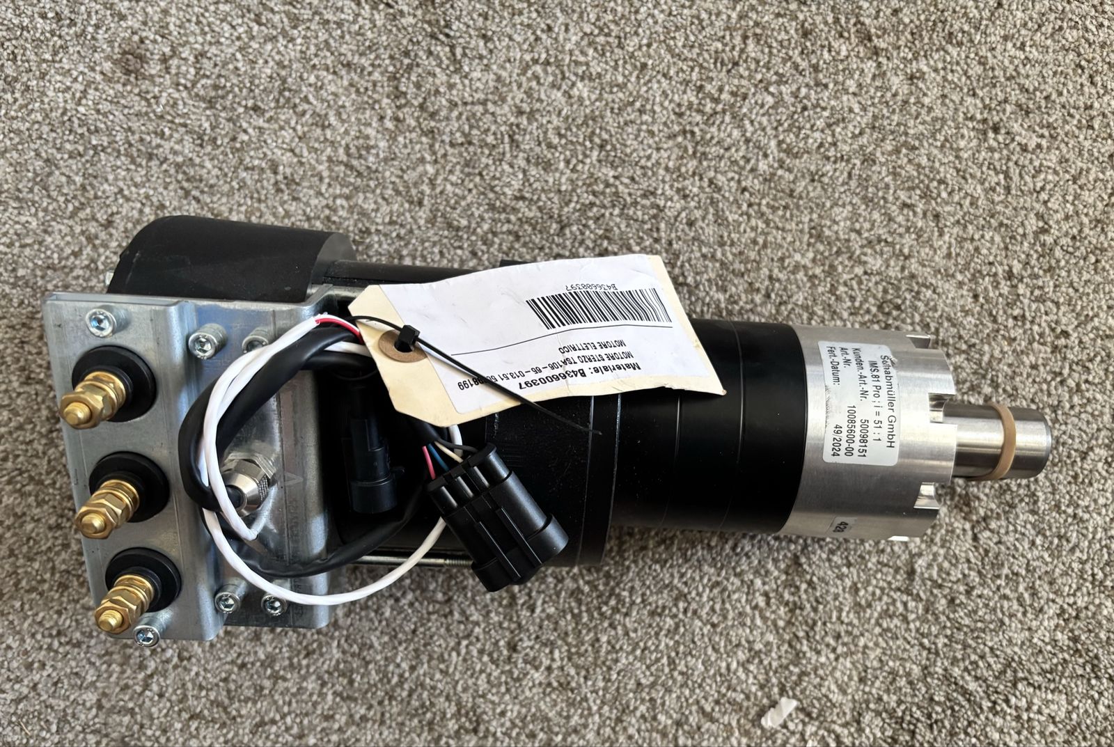 New Schabmüller 32V Power Steering Motor (51:1 Gearbox)