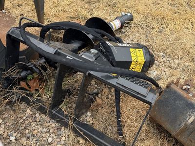 Skid Steer Auger Attachment w/14PH Drive and Bit