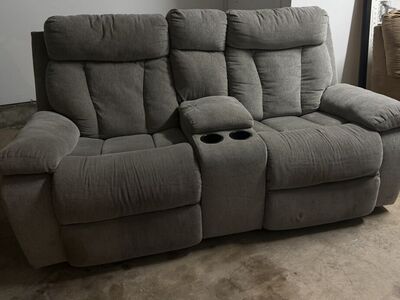 Gray Reclining Loveseat Free Delivery