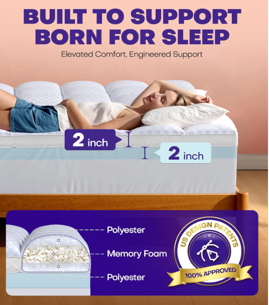 New in box 4 Inch Queen Memory Foam Mattress