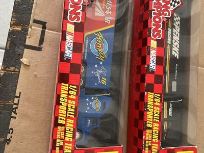 Racing Champions 1996 Edition 1/64 Scale NASCAR Racing Team Transporter Diecast (Lot of 2)