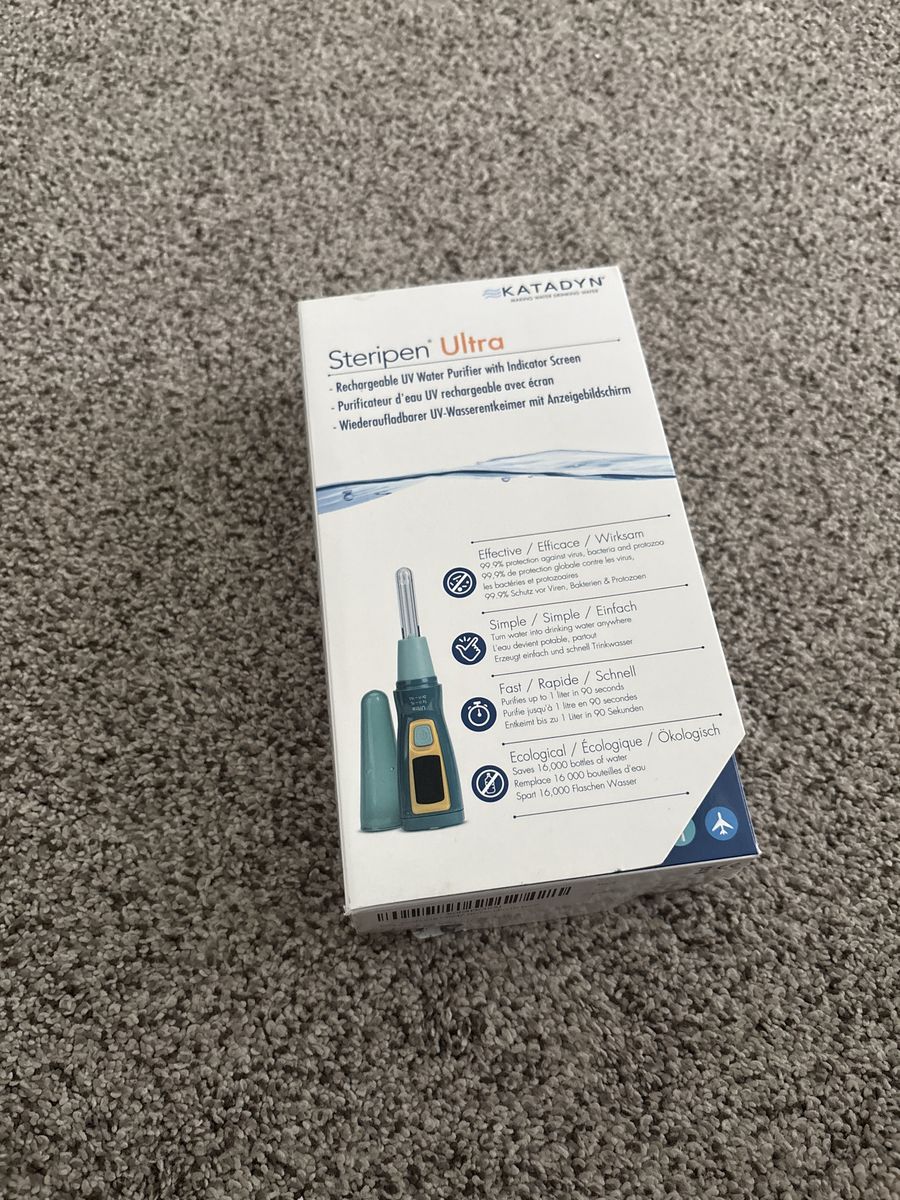 Katadyn SteriPEN Ultra Rechargeable UV Water Purifier with Indicator Screen, New in Box