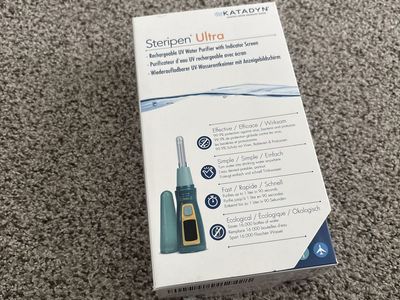 Katadyn SteriPEN Ultra Rechargeable UV Water Purifier with Indicator Screen, New in Box