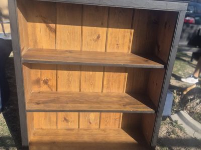 wood bookcase