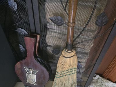 Antique bellows and sweep