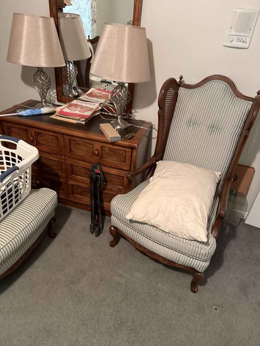 Set of Two Matching Elegant Upholstered Armchair