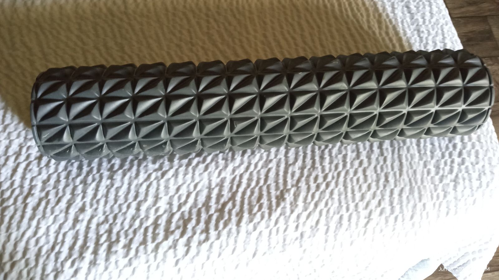 Unbranded Gray Foam Roller Textured Massage Exercise Fitness Muscle Recovery Tool