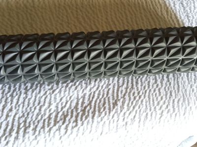 Unbranded Gray Foam Roller Textured Massage Exercise Fitness Muscle Recovery Tool
