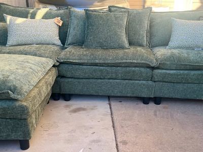 Brand New Designer-Style Modular Sectional with Oversized Ottoman