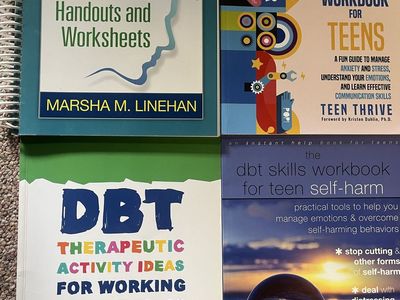 DBT Skills Training Workbooks & Therapeutic Activities for Teens by Linehan, Lozier, Van Dijk - Set of 4