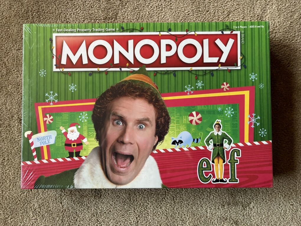NEW Monopoly: Elf Movie Edition