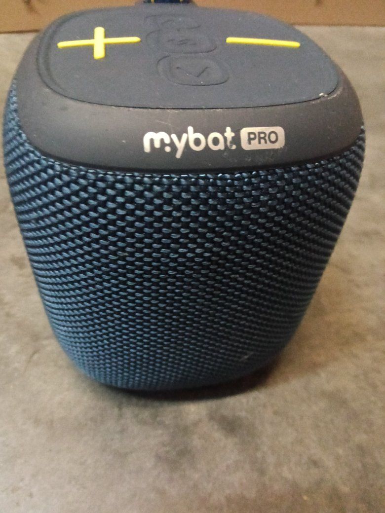 Mybot Pro Portable Bluetooth Speaker - Blue/Black with Yellow Accents
