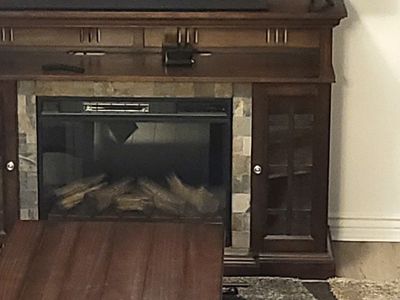 Fireplace TV entertainment stand