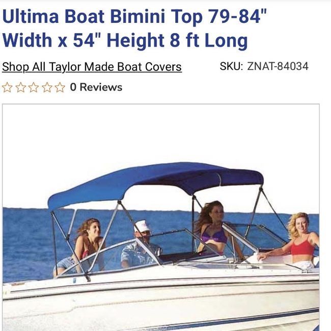 Tailor-made Ultima gray fabric complete Bimini kit