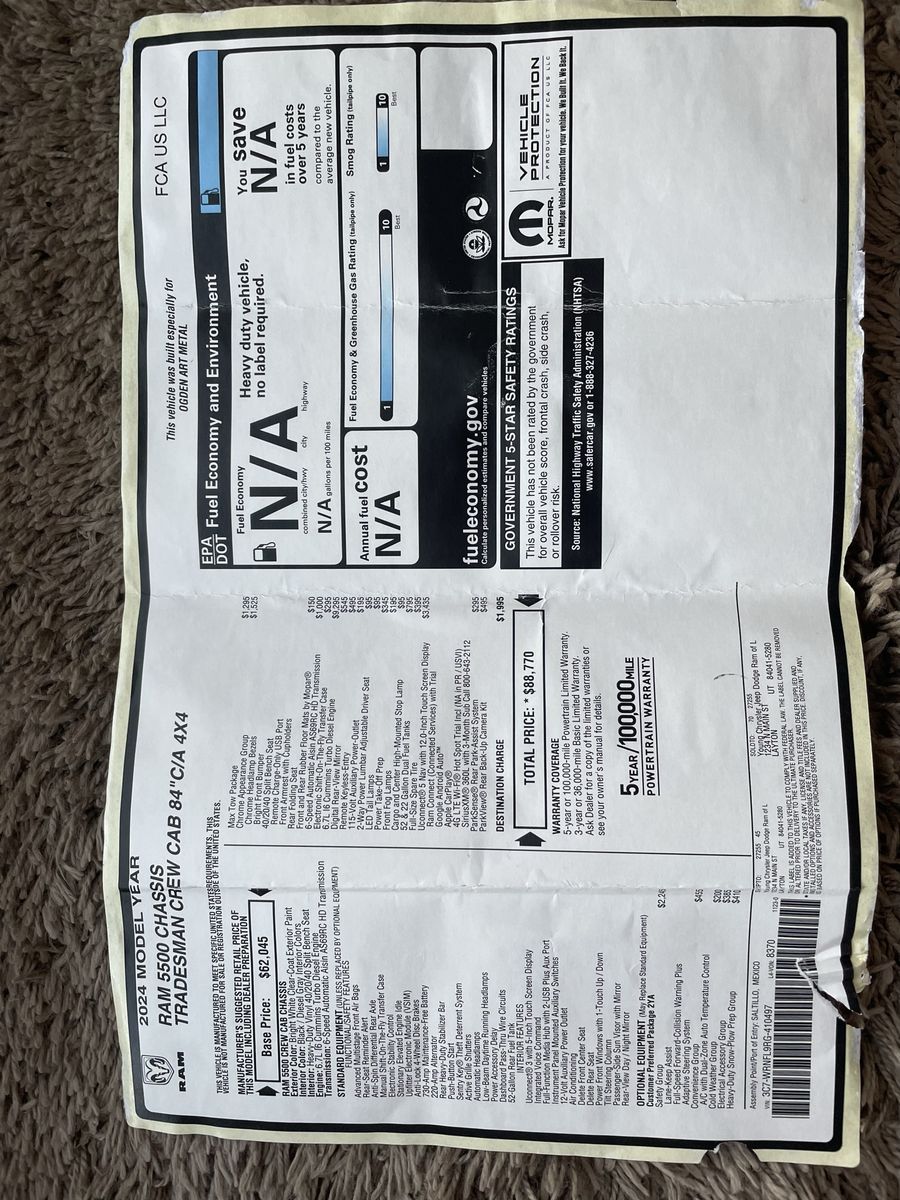 2024 RAM 5500