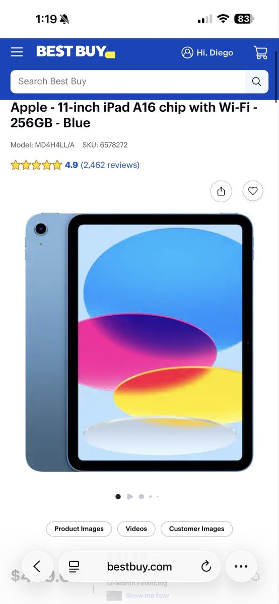 Apple iPad 11inch A16 Like New