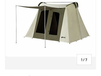 Kodiak Canvas 10x10 Flex-Bow Deluxe Canvas Camping Tent with Footprint