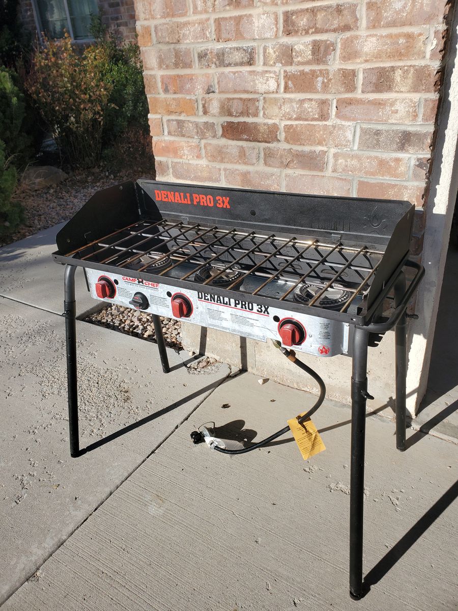 Camp Chef Camping Stove w/ flat cast iron griddle