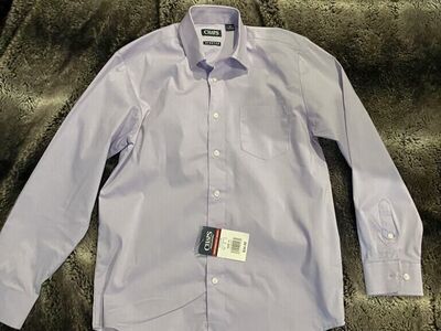 Chaps Purple Dress Shirt Size Large (14)