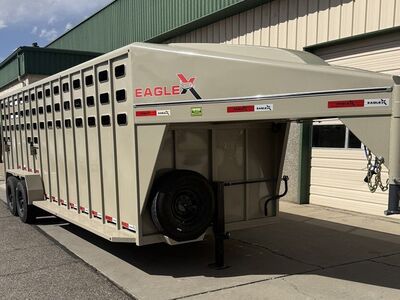 2026 EAGLE X GOOSENECK 24' STOCK TRAILER 2-8K OIL BATH AXLES