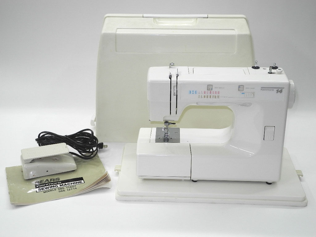 Sears Kenmore 385 Sewing Machine with Foot Pedal & Case - Clean & Works Great!