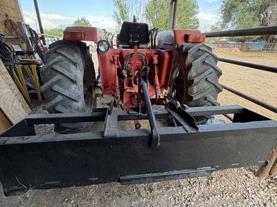 International Tractor with Front Loader and Rear Box Blade Used