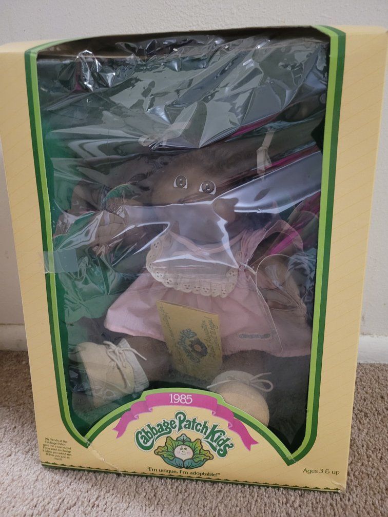COLECO Cabbage Patch Kids Vintage 1980s Doll African American Original Box.