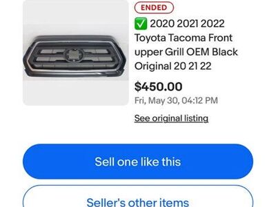 2020-2022 Toyota Tacoma Grill