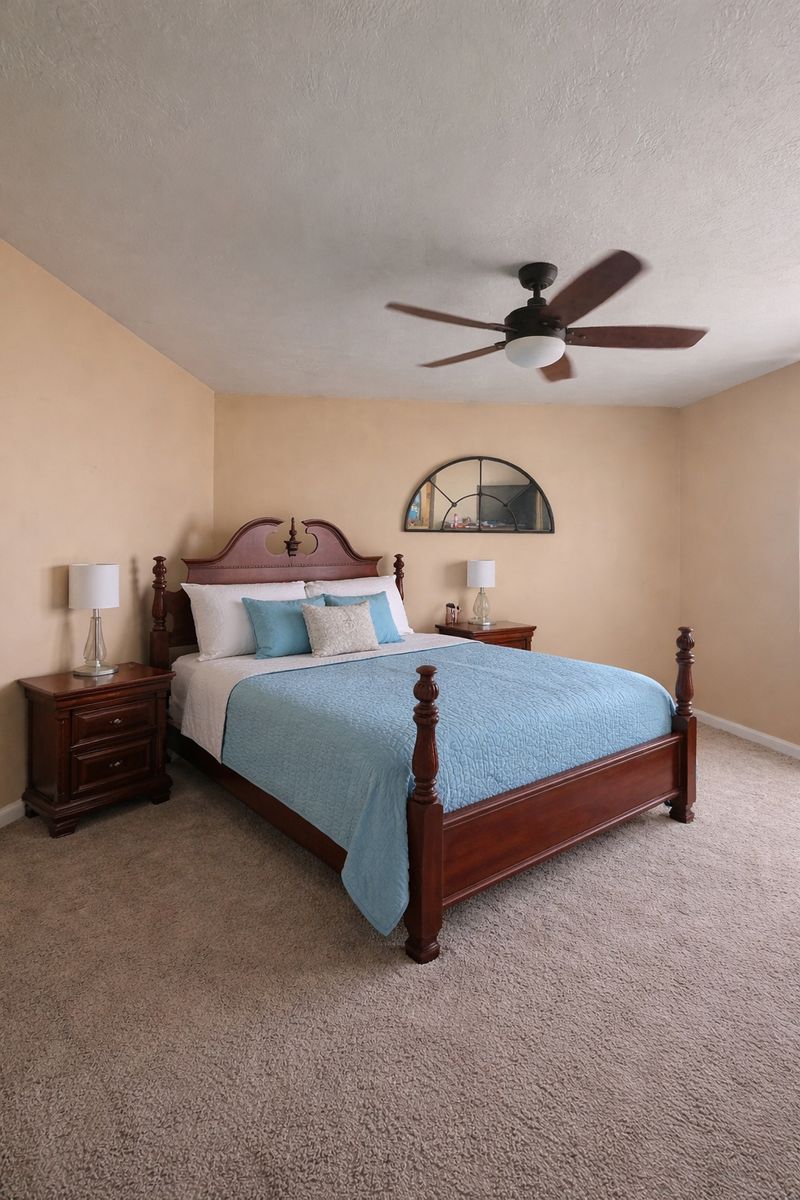 Queen Size bed mattress - 2 Matching Night Stands