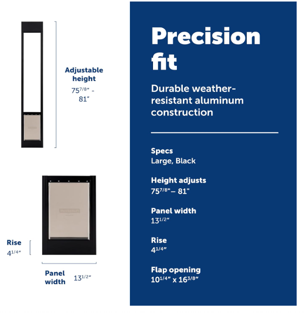 New in box 1-Piece Sliding Glass Pet Door