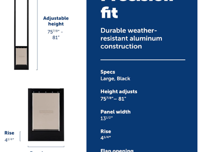 New in box 1-Piece Sliding Glass Pet Door