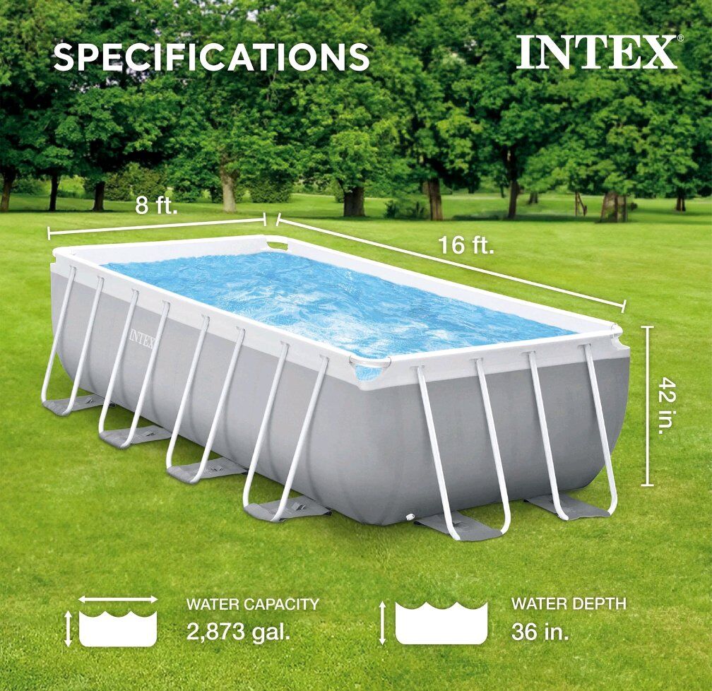 New Intex 16ft by 8ft Premium Pool Set