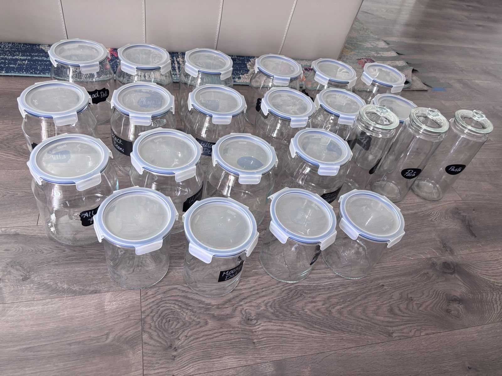 IKEA storage glass jars