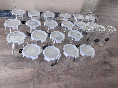 IKEA storage glass jars