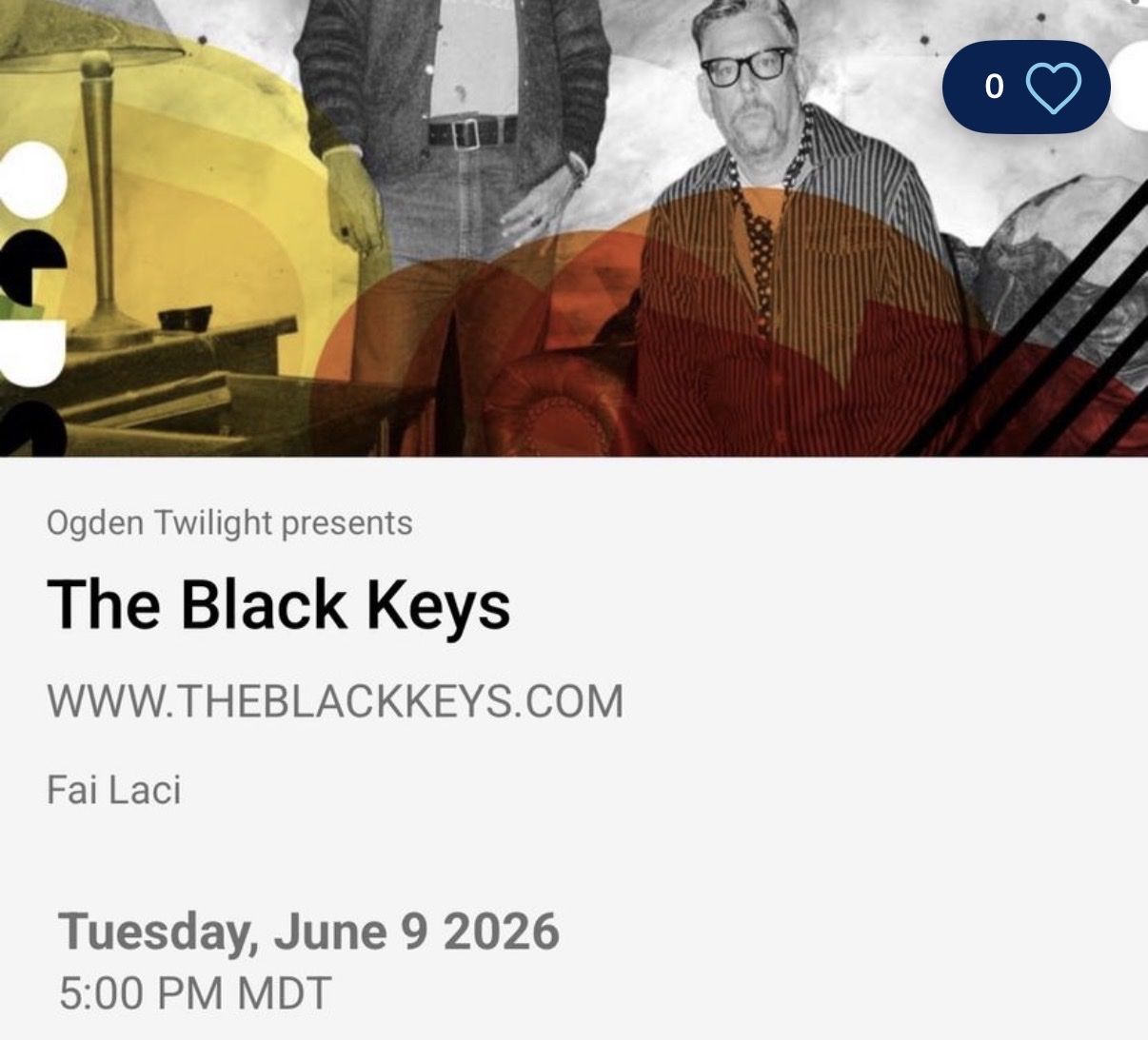 The Black Keys- GA tickets-Ogden Twilight