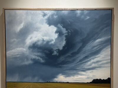 Large Original Oil Painting With Custom Frame