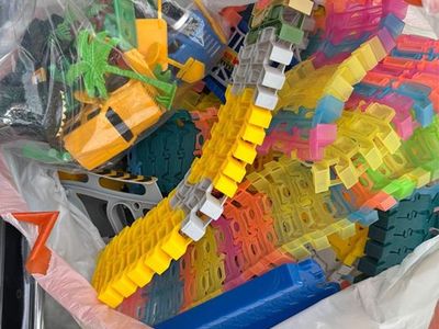 Large Lot of Flexible Track Play Set, Cars, & Accessories - Hours of Fun!