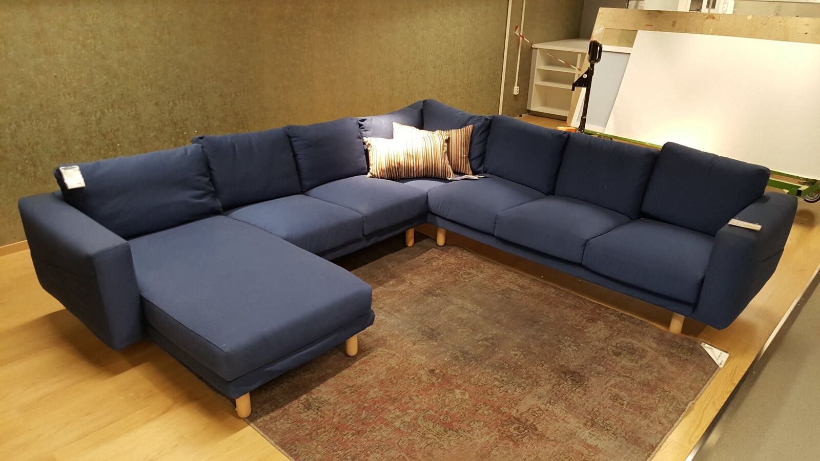 Large Dark Blue Ikea Sectional
