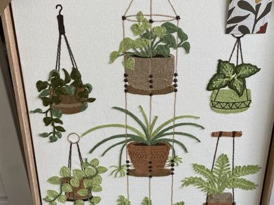 New Home Textile Embroidery Woven wall Art Plants