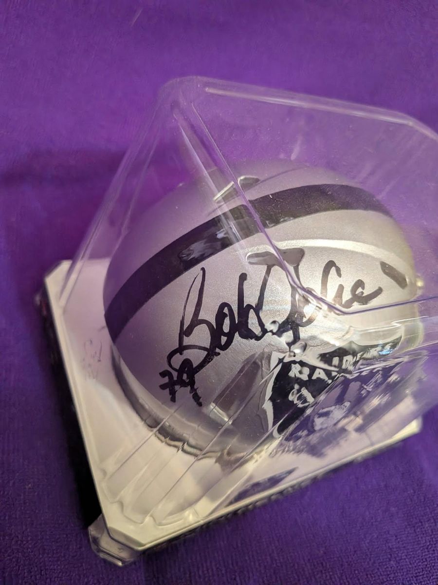 Signed Bob Golic mini helmet