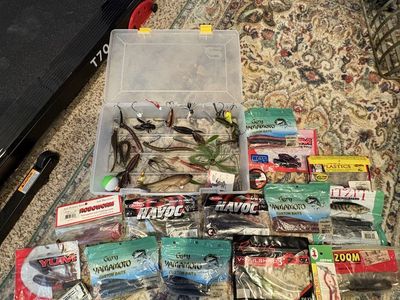 Tackle and bait boxes full