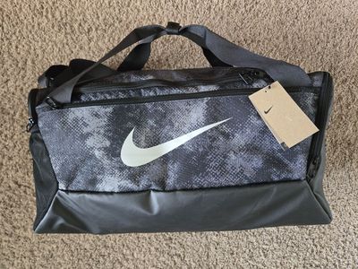 New - Nike Duffel Gym Bag - Gray Camo, 41L (Duffle)