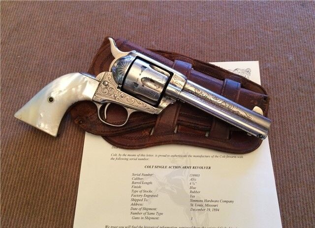 Black powder factory engraved Colt SAA