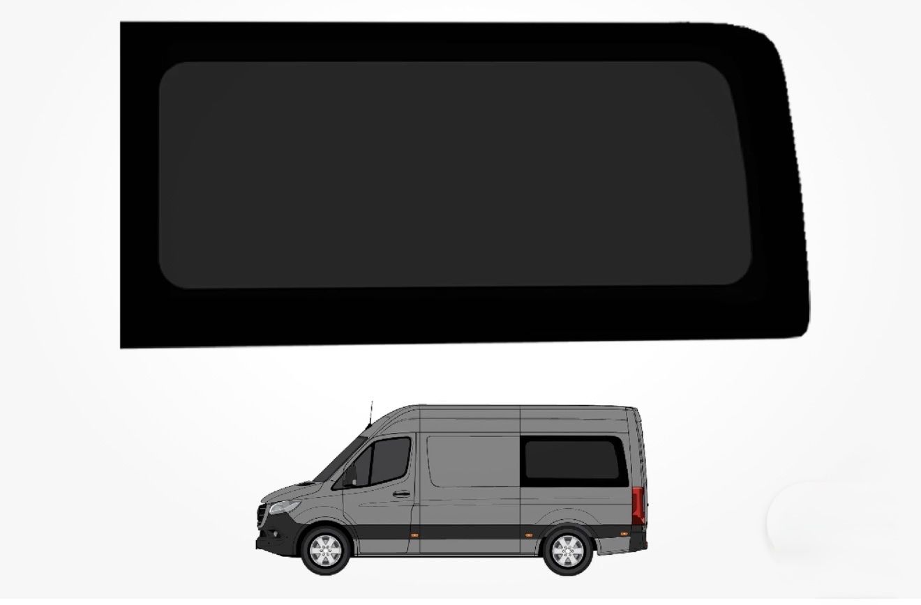 OEM Mercedes-Benz Sprinter Driver Side Rear Side Window Glass (2022)