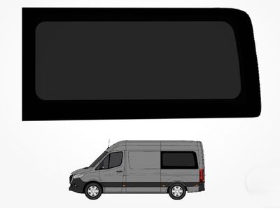OEM Mercedes-Benz Sprinter Driver Side Rear Side Window Glass (2022)