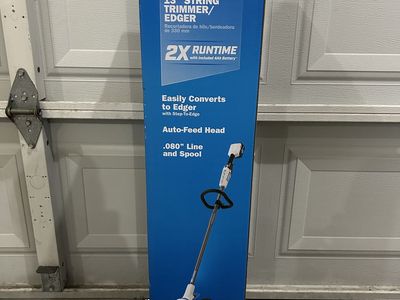 HART 20V 13" Straight Shaft String Trimmer/Edger (1) 20-Volt 4.0Ah Lithium-Ion Battery